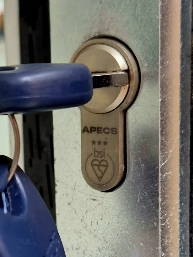 Real lock change and cylinder upgrade job in Leeds on a front door