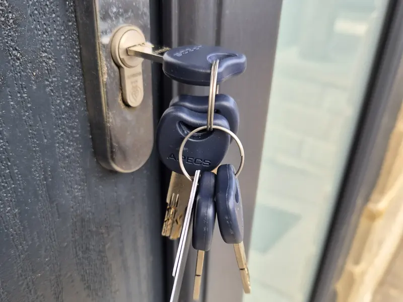 New lock cylinder fitted on a composite door in Leeds